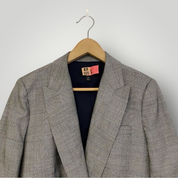 J.Crew Glen Plaid Ruffle Pocket Blazer Sz 10‎ - Picture 3 of 15